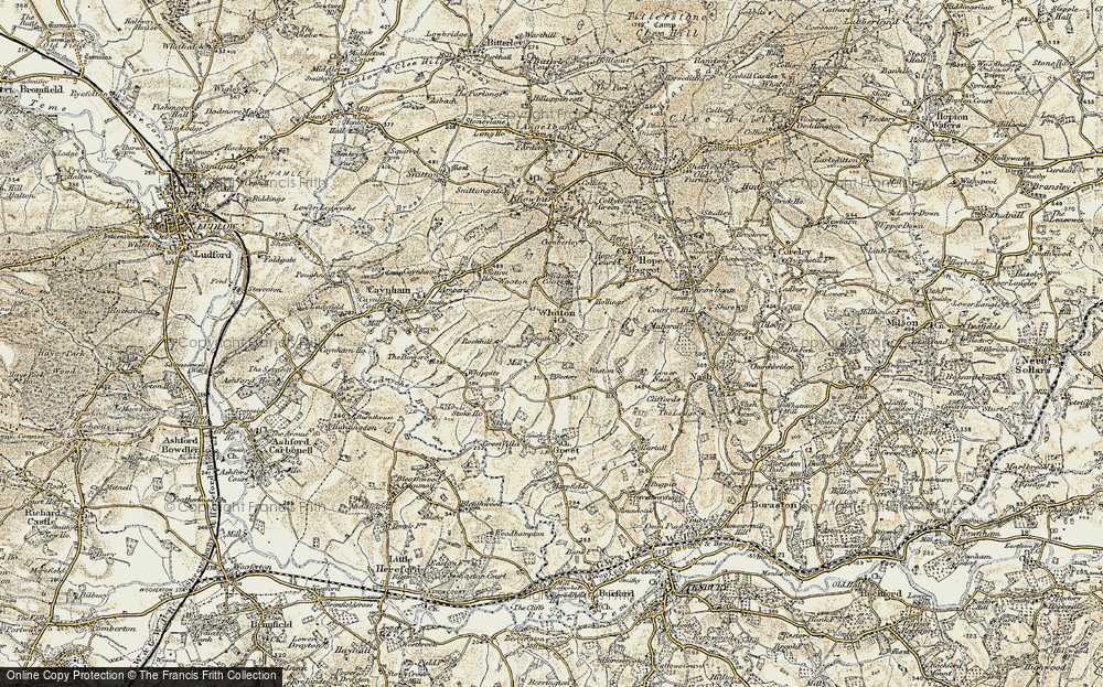 Old Map of Historic Map covering Whitton Chase in 1901-1902