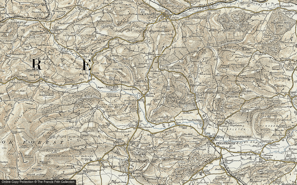 Old Map of Historic Map covering Bridge End in 1901-1903