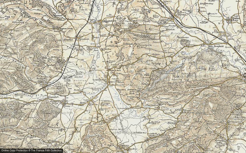 Old Map of Historic Map covering Cophall Fm in 1901-1903