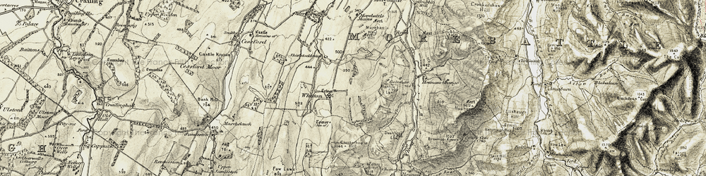 Old map of Whitton in 1901-1904
