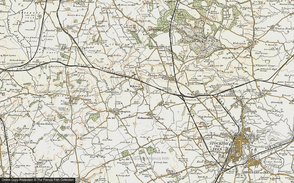 Old Map of Historic Map covering Whitton Beck in 1903-1904