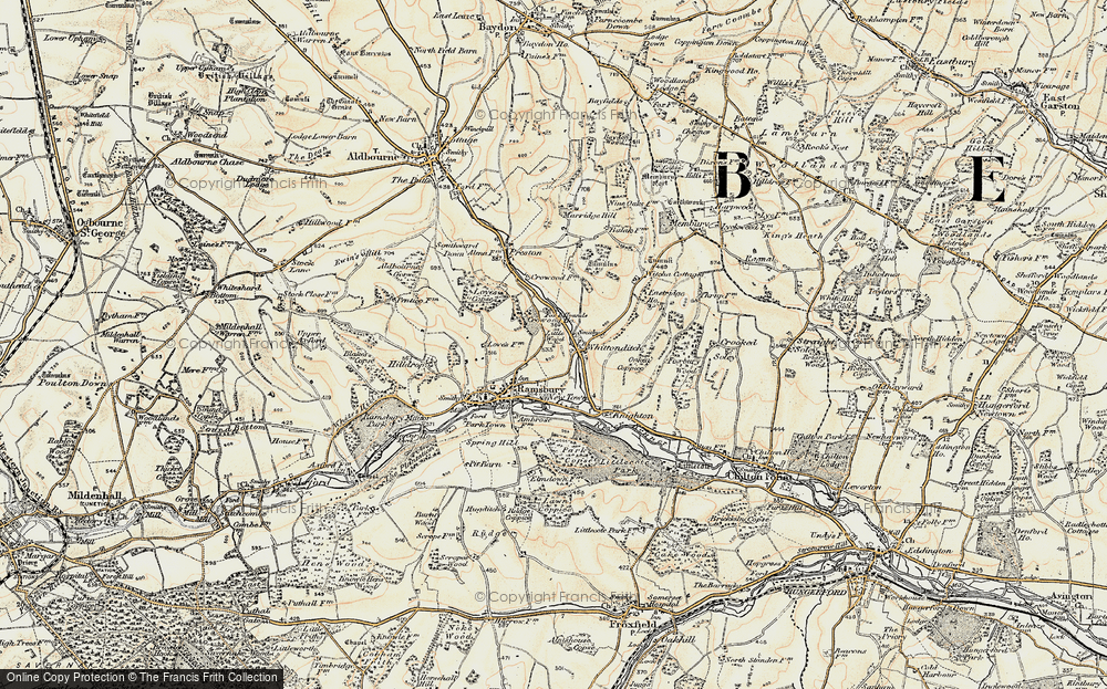 Old Map of Whittonditch, 1897-1899 in 1897-1899