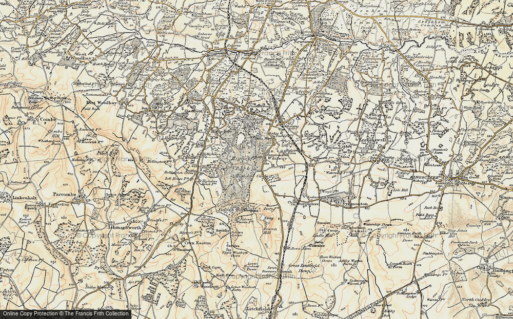 Old Map of Whitway, 1897-1900 in 1897-1900