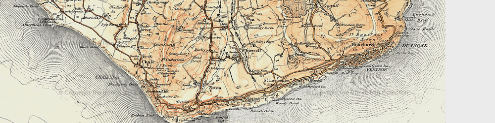Old map of Whitwell in 1899