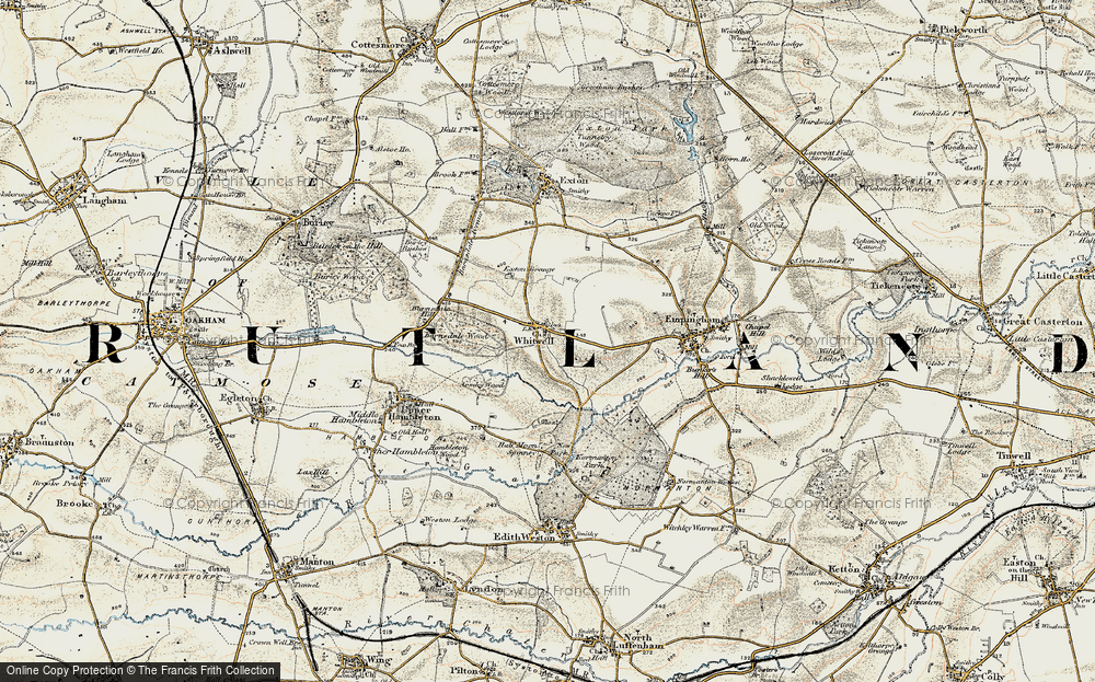 Old Map of Whitwell, 1901-1903 in 1901-1903