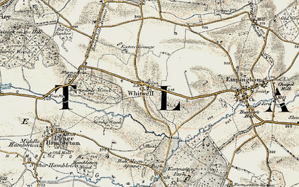 Old map of Barnsdale Wood in 1901-1903