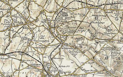 Old map of Whitwick in 1902-1903