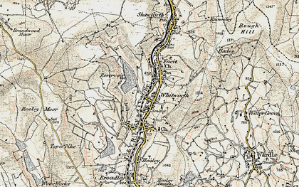 Old map of Brown Wardle Hill in 1903