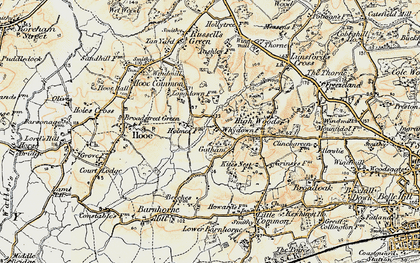 Old map of Whydown in 1898