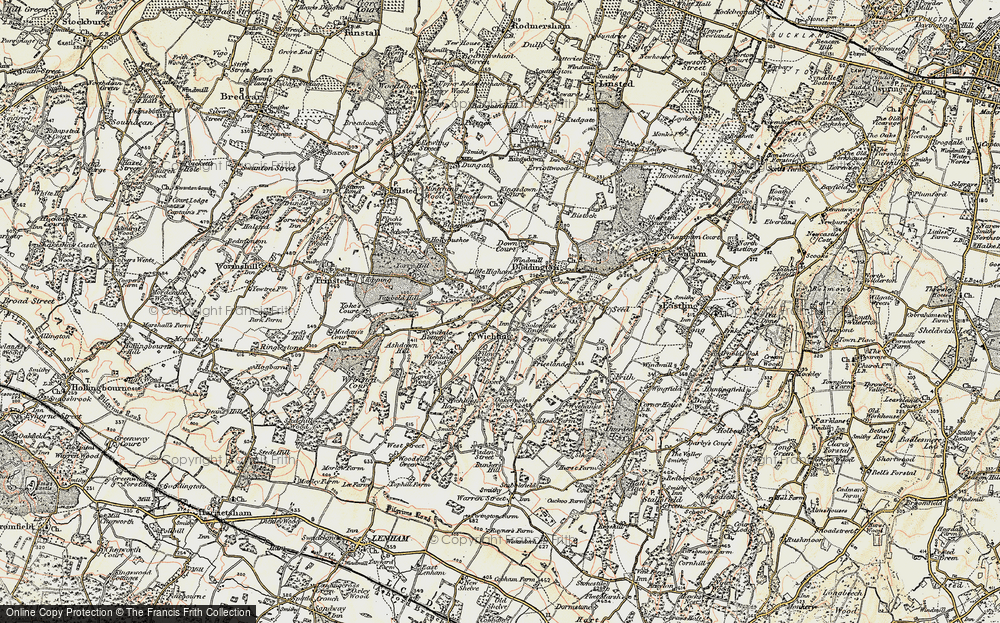 Old Map of Wichling, 1897-1898 in 1897-1898