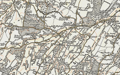 Old map of Wichling in 1897-1898