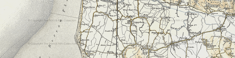 Old map of Wick in 1899-1900
