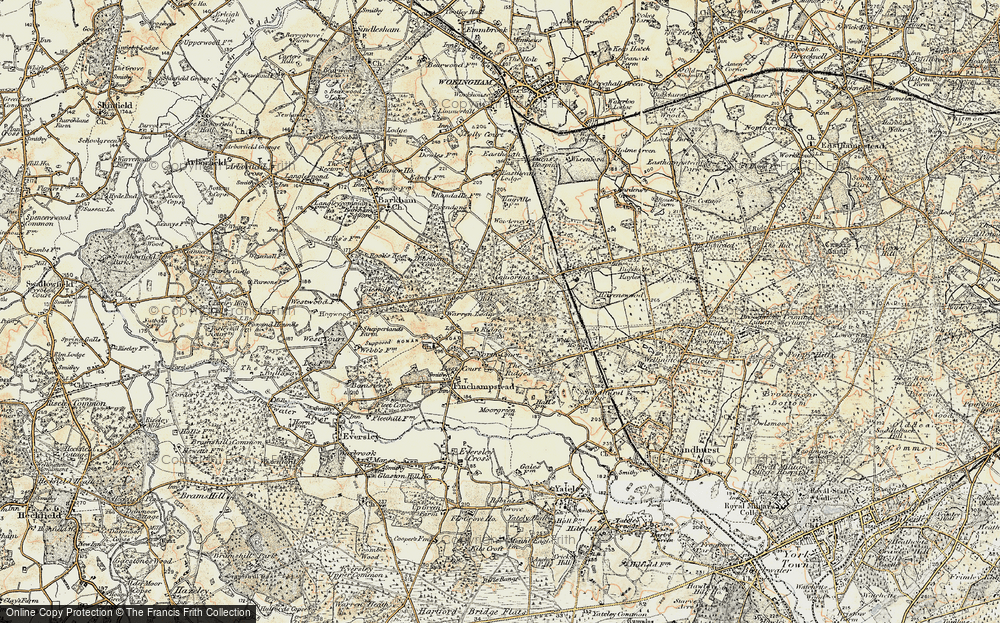 Old Map of Wick Hill, 1897-1909 in 1897-1909