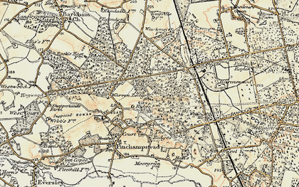 Old map of Wick Hill in 1897-1909