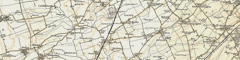 Old map of Wickenby in 1902-1903