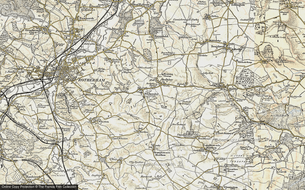 Old Map of Wickersley, 1903 in 1903