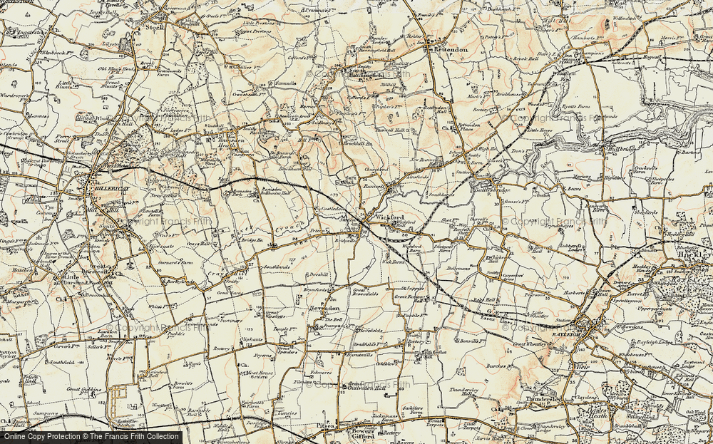 Old Map of Wickford, 1898 in 1898