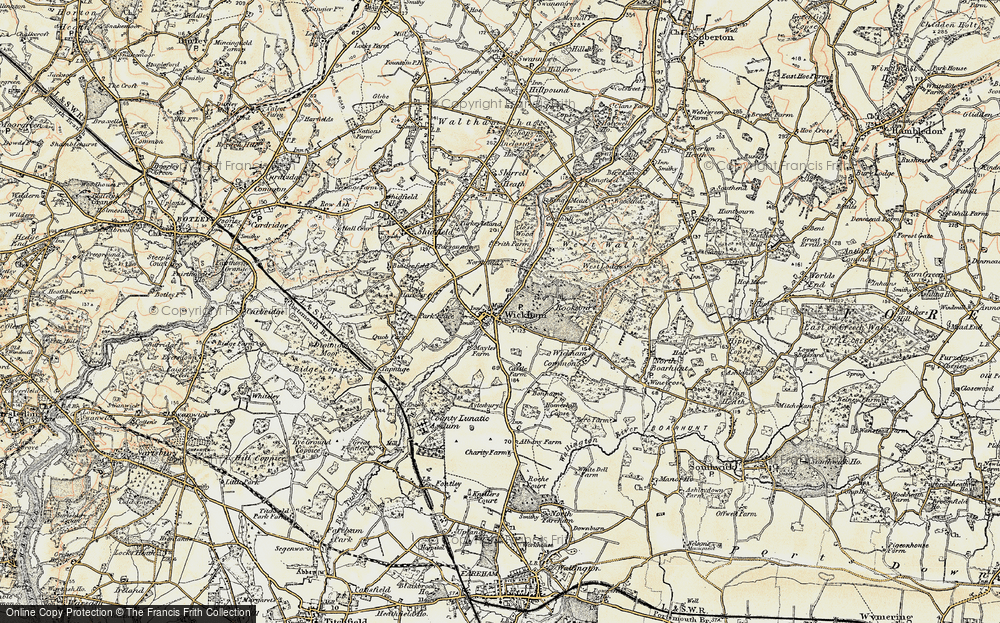 Old Map of Wickham, 1897-1899 in 1897-1899