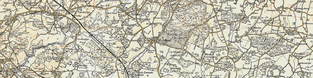 Old map of Wickham in 1897-1899