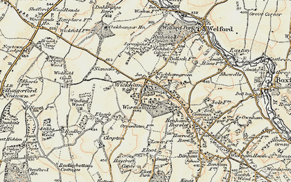 Old map of Wormstall in 1897-1900