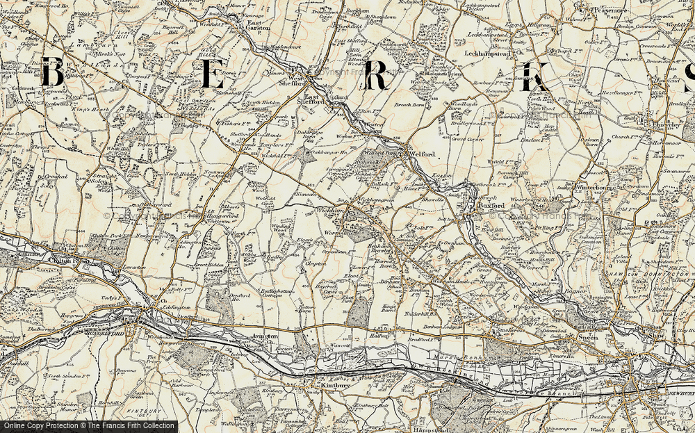 Old Map of Wickham Green, 1897-1900 in 1897-1900