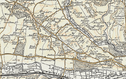 Old map of Wickham Heath in 1897-1900