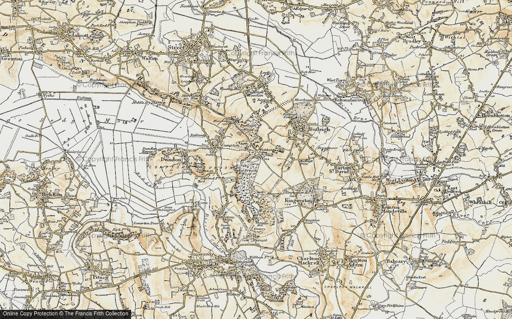 Old Map of Wickham's Cross, 1899 in 1899