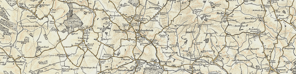 Old map of Wickham Street in 1899-1901