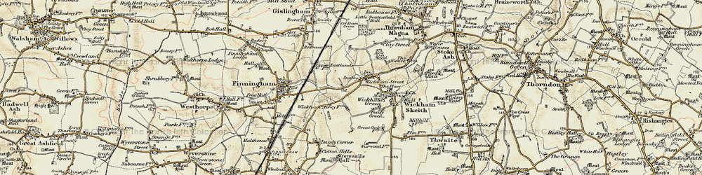 Old map of Wickham Street in 1901