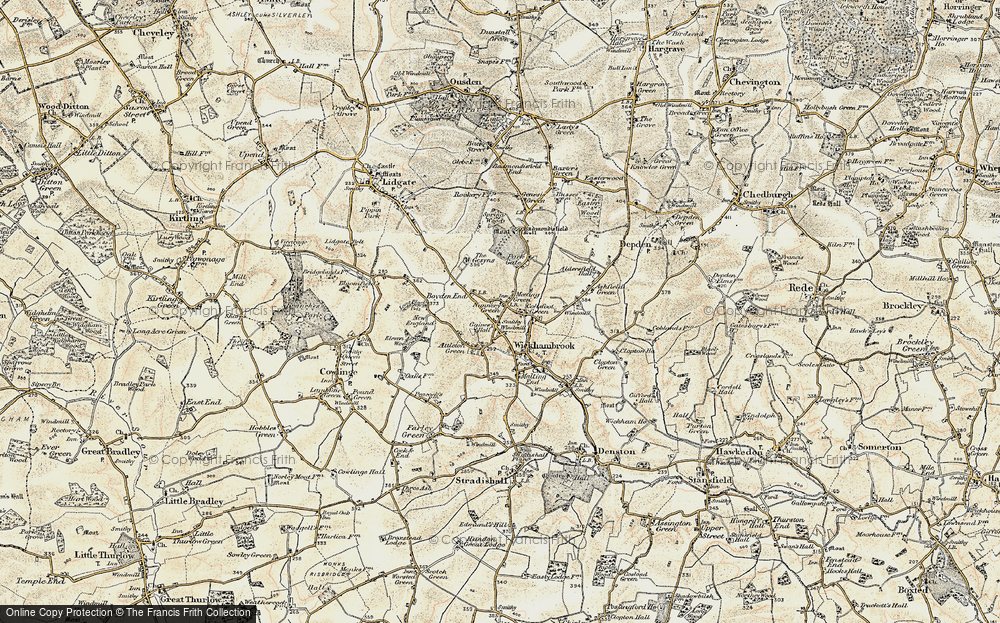 Old Map of Wickhambrook, 1899-1901 in 1899-1901