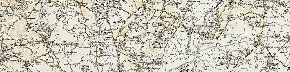 Old map of Wickridge Street in 1899-1900