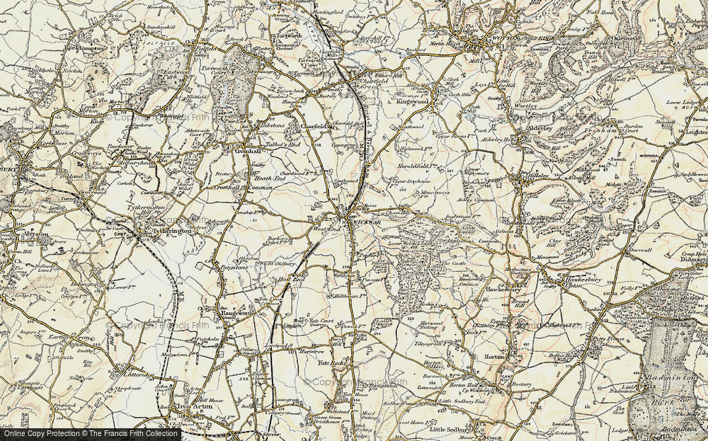 Old Map of Wickwar, 1898-1899 in 1898-1899
