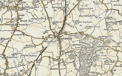 Old map of Wickwar in 1898-1899