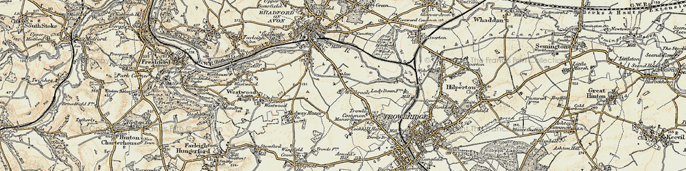 Old map of Widbrook in 1898-1899