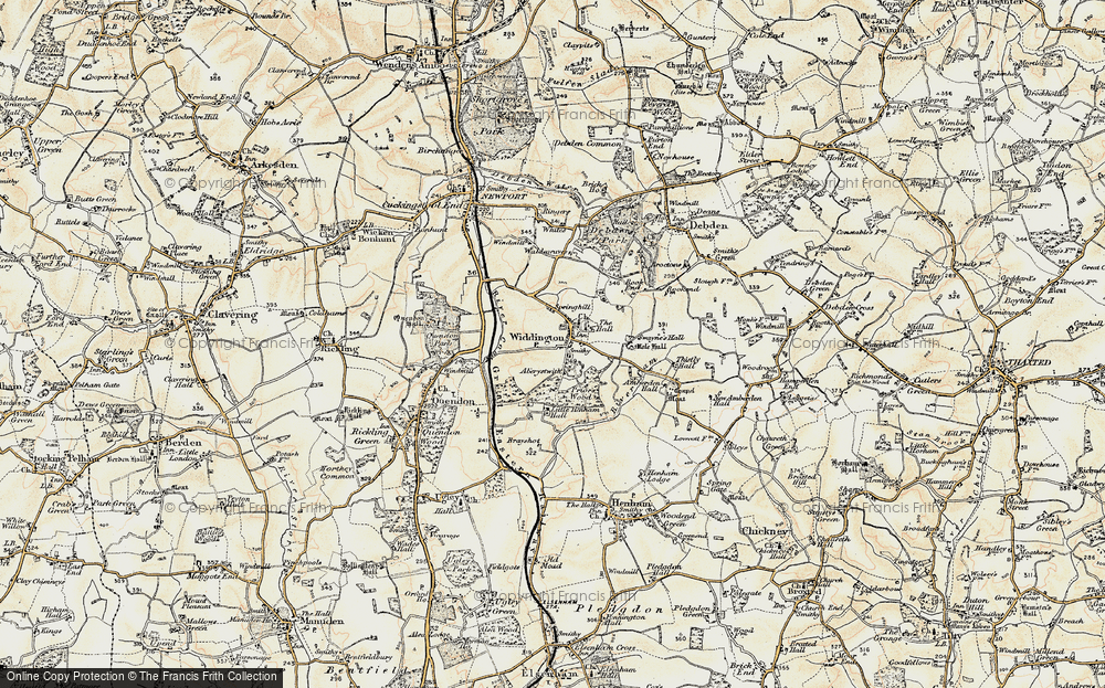 Old Map of Widdington, 1898-1899 in 1898-1899