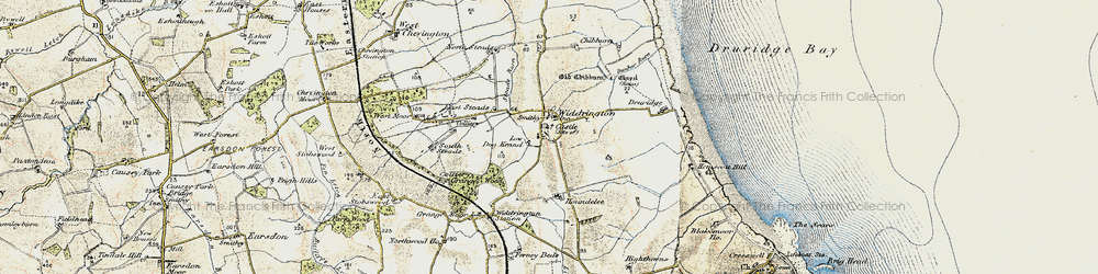 Old map of Widdrington in 1901-1903