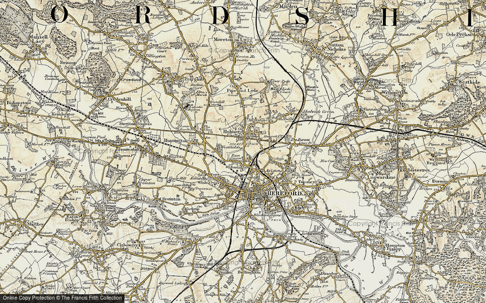 Old Map of Widemarsh, 1900-1901 in 1900-1901