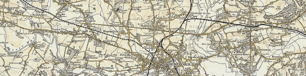 Old map of Widemarsh in 1900-1901