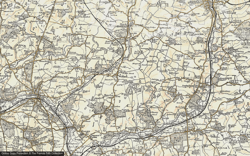 Old Map of Widford, 1898-1899 in 1898-1899