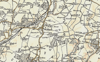 Old map of Widford in 1898-1899