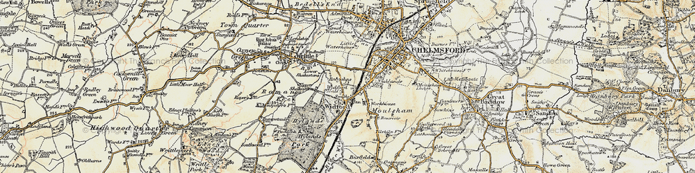 Old map of Widford in 1898