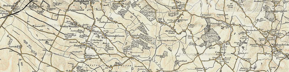 Old map of Bradley Park Wood in 1899-1901