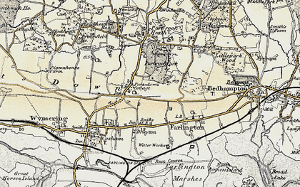 Old map of Widley in 1897-1899