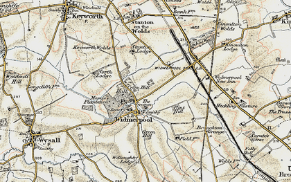Old map of Widmerpool in 1902-1903