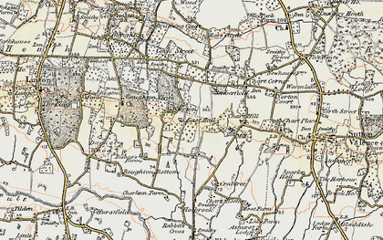 Old map of Wierton in 1897-1898