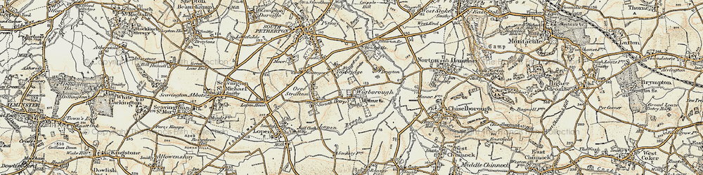 Old map of Wigborough in 1898-1900