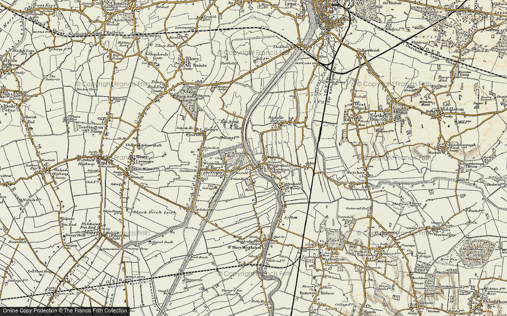 Old Map of Wiggenhall St Germans, 1901-1902 in 1901-1902