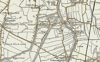 Old map of Wiggenhall St Mary the Virgin in 1901-1902