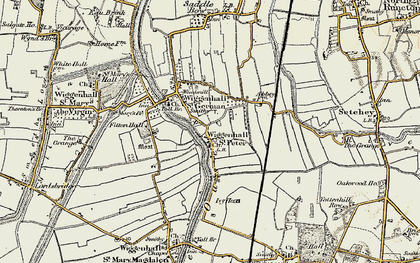 Old map of Wiggenhall St Peter in 1901-1902