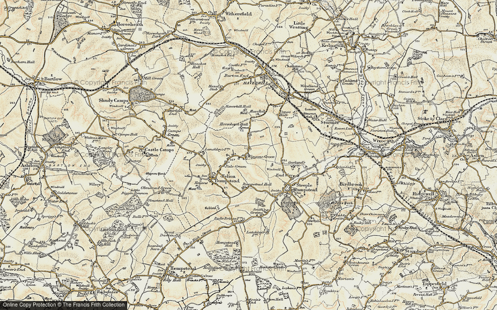 Old Map of Wiggens Green, 1898-1901 in 1898-1901